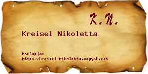 Kreisel Nikoletta névjegykártya