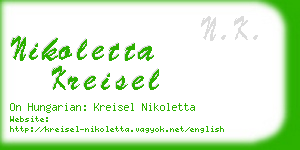 nikoletta kreisel business card